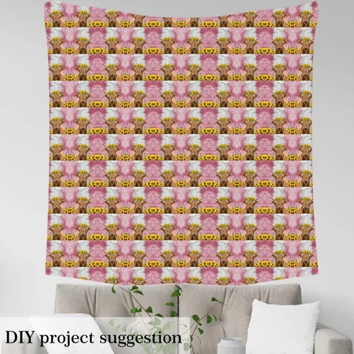 Vista 3 de The Yard - Tela estampada de piel de vaca para niños, linda vaca de las tierras altas, impermeable, tela para exteriores, tela de tapicería