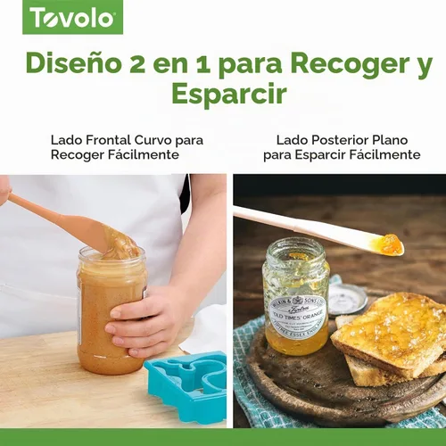Vista 7 de Tovolo Espátula de silicona para tarros de mango largo, herramienta de raspado de goma para mezcladoras de tarros de mermelada de mantequilla