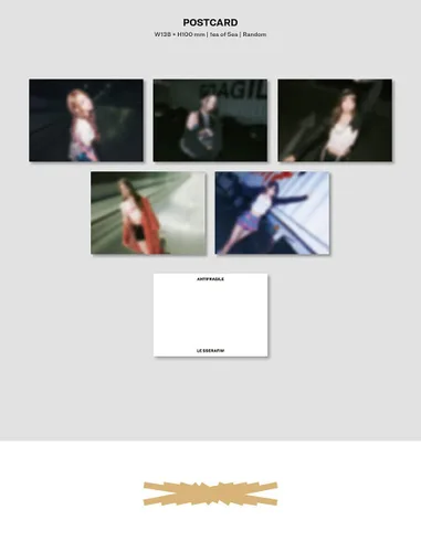 Vista 8 de ( COMPACT Ver. ) LE SSERAFIM ANTIFRAGILE 2nd Mini Album ( EMERALD Ver. )+1ea Store Gift Photo Card K-POP SEALED