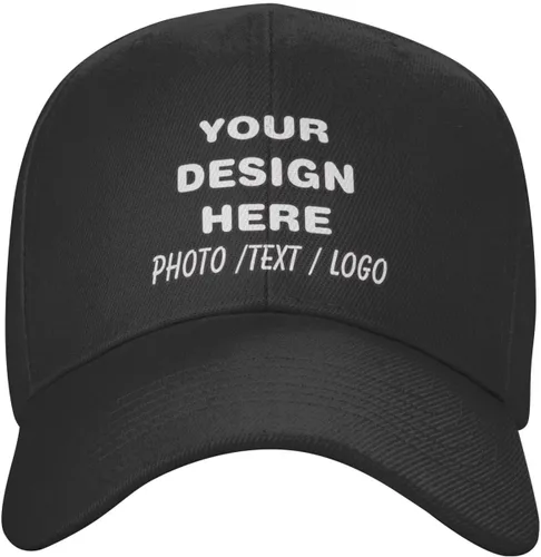 Vista 2 de Sombreros personalizados Diseña tu propia gorra de béisbol personalizada Sombrero personalizado Añadir texto Logo Foto Gorra de béisbol personalizada