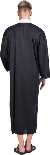 Vista 2 de EraSpooky - Disfraz de sacerdote para hombre para Halloween adulto monje o amigo para hombre fiesta de disfraces divertida
