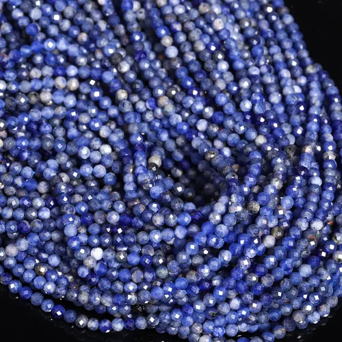 Vista 90 de 180 piezas 2mm Cuentas de piedras preciosas de turquesa africana natural facetada redonda suelta para hacer joyas
