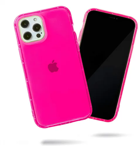 Vista 8 de SteepLab Neon Highlighter - Funda para iPhone 12 Pro Max, funda Grippy Jelly con bolsillos protectores de aire (amarillo neón llamativo)
