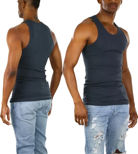 Vista 5 de ToBeInStyle Camiseta larga sin mangas para hombre