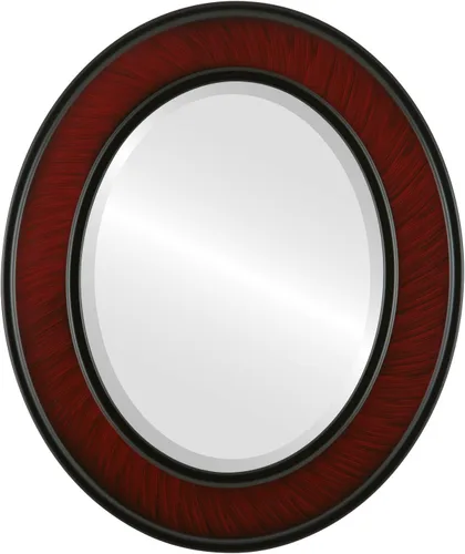 Vista 22 de ovalandroundmirrors. com Oval Espejo biselado en un estilo Montreal champaña Oro marco