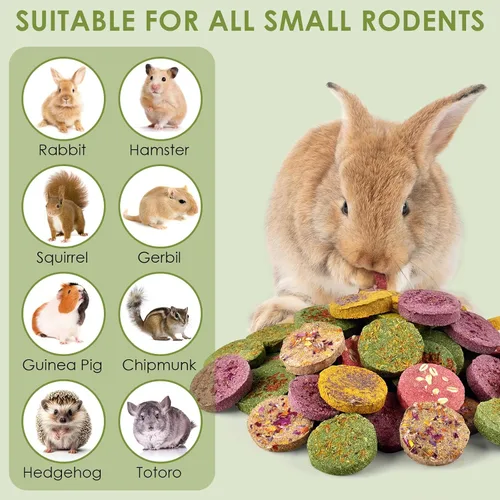 Vista 7 de ERKOON Timothy - Juguetes masticables de conejito de heno de Timothy, 100% naturales hechos a mano, golosinas molares para animales pequeños, pasto