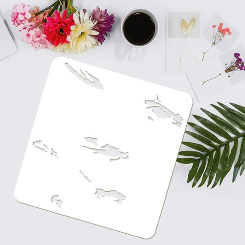 Vista 3 de FINGERINSPIRE 3 plantillas de camuflaje con pinceladas en capas de 11.8 x 11.8 pulgadas, plantillas de camuflaje para pintar patrones desordenados