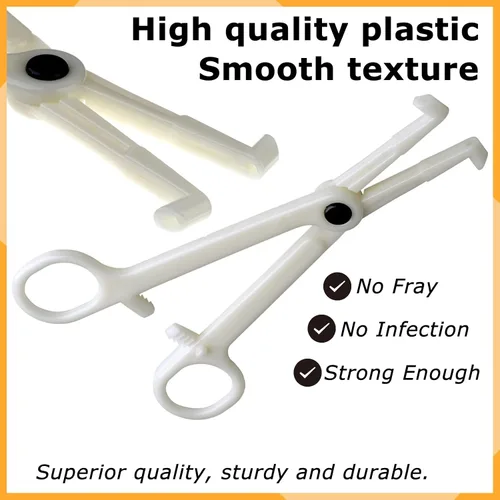 Vista 5 de 16 pinzas de plástico desechables, 4 tipos de abrazaderas de tabique, kit para piercing de oreja, nariz, pezón, lengua, para todos los piercings