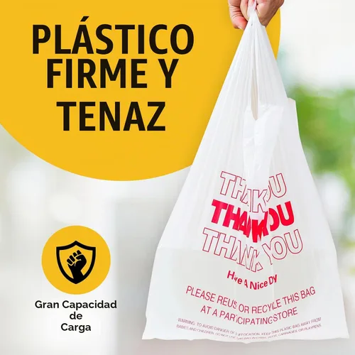 Vista 3 de Bolsas de plástico SheerDelight, 300 bolsas de agradecimiento para compras, comestibles
