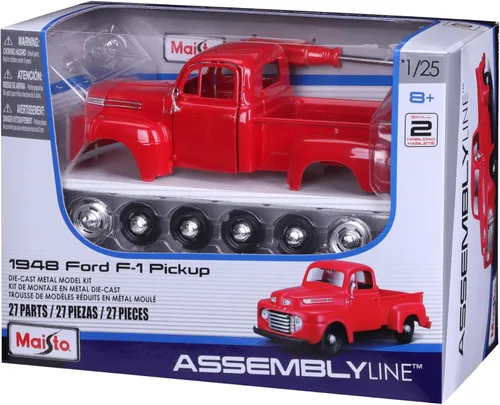 Vista 10 de Maisto Línea de montaje 1:24 1948 Ford F-1 Pick-up, rojo
