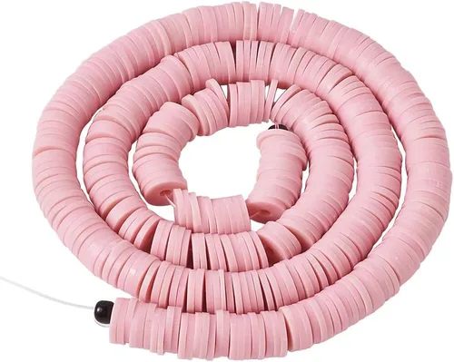 Vista 37 de Cheriswelry Kit de fabricación de pulseras de bricolaje con 7280 piezas de 30 colores de 0.236 in de disco plano redondo de arcilla polimérica
