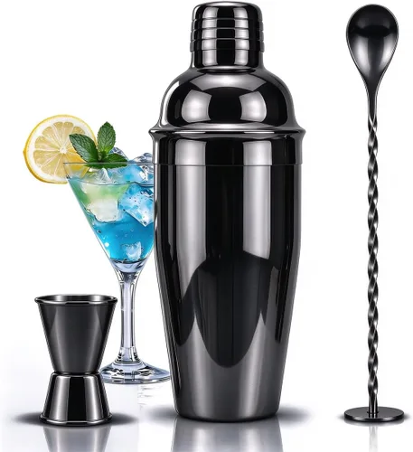 Vista 9 de Coctelera coctelera de 24 onzas, coctelera de Martini Plateado