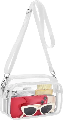 Vista 9 de Paxiland Clear Bag for Stadium Events, Clear Purse with Removeble Strap, Stadium Bag for Sporting Work Festival and Concert