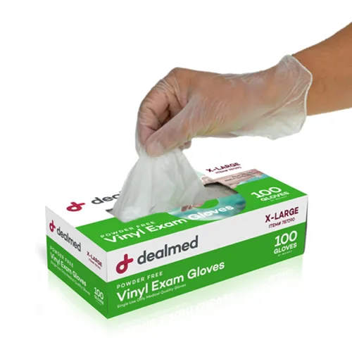 Vista 15 de Dealmed Guantes de examen de vinilo – 100 ct. Guantes médicos pequeños, guantes desechables, guantes sin látex no irritantes para un botiquín
