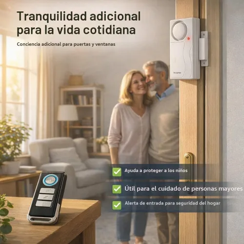 Vista 9 de Hendun Alarmas de puerta con control remoto, alarma de ventana