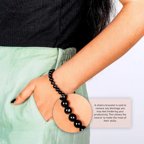 Vista 4 de Bracelets - Triple Protection Bracelet - Bracelet for Women - Mens Bracelet - Obsidian - Handmade Bracelets - Hematite Bracelet - Obsidian Bracelet