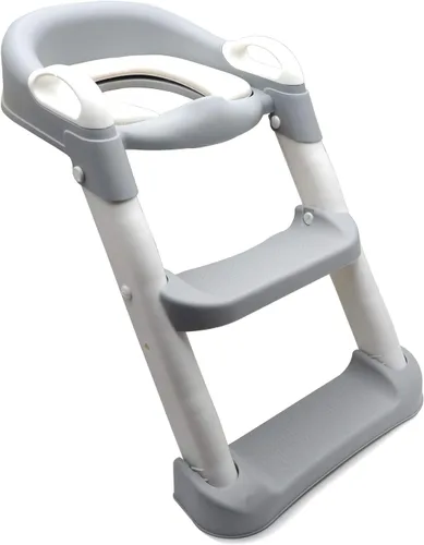 Vista 15 de Escalera de asiento de entrenamiento para niños pequeños, silla de inodoro con escalón más ancho, entrenador de baño para niños pequeños