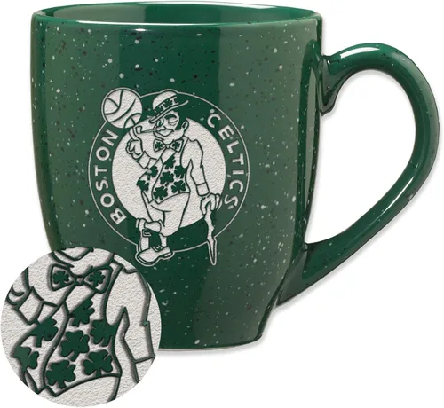 Vista 52 de Rico Industries NBA 16 oz Team Color Laser Engraved Speckled Ceramic Coffee Mug 3-Color del