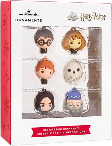 Vista 3 de Adornos navideños colgantes de Hallmark Harry Potter y amigos, a prueba de roturas, set de 6