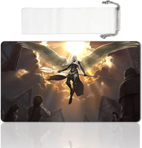 Vista 7 de Juego de mesa MTG Playmat Games Tamaño 60X35 cm CCG Compatible para MTG CCG RPG Juego de cartas coleccionables (Ajani Steadfast)