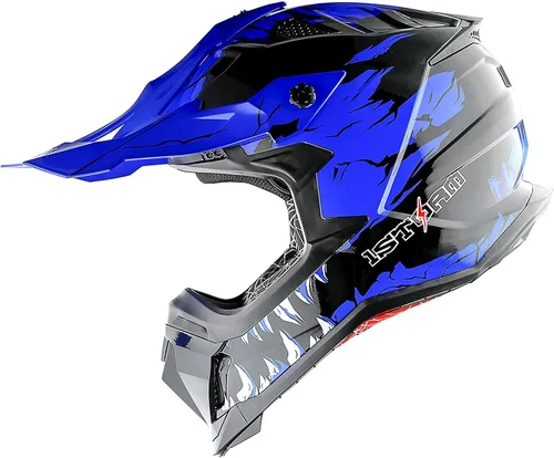 Vista 12 de 1Storm - Casco de motocross para adulto ATV Dirt Bike BMX MX de estilo de pista en montaña JH601; de fibra de carbono negro