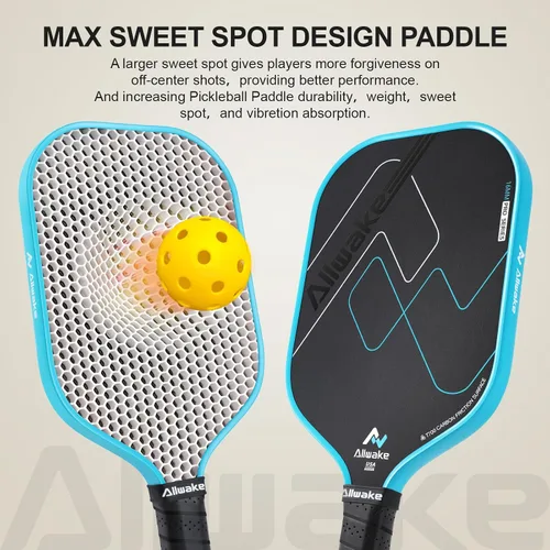 Vista 5 de T700 Carbon Fiber Pickleball Paddles - USAPA Approved 8.0oz Lightweight Design Honeycomb Polymer Core for Control & Power Textured Surface +