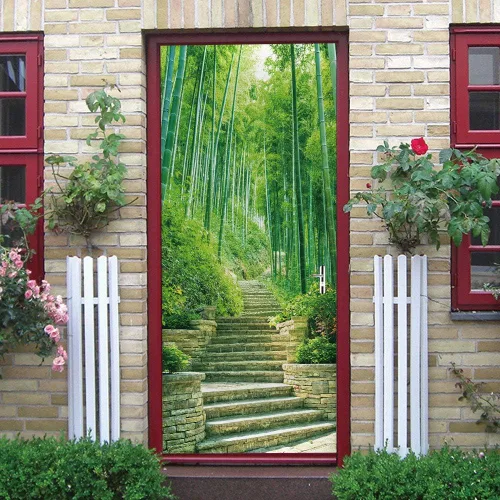 Vista 77 de Calcomanías 3D para puerta, murales para despegar y pegar, papel tapiz de caballo, calcomanías autoadhesivas extraíbles de PVC, impermeable, póster