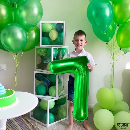 Vista 526 de KatchOn Globo negro del número 1 de 40 pulgadas, globo de feliz cumpleaños Large Mylar Number One Balloon for 1st Birthday Decorations, Foil