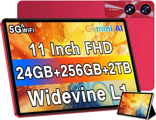Vista 8 de Tablet Tabletas Android de 11 pulgadas, 24GB+256GB+2TB, tabletas con Octa Core, tabletas electrónicas con Widevine L1, batería de 8000mAh, cámara
