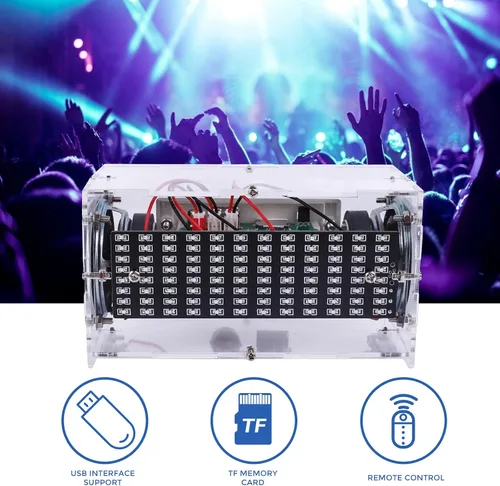 Vista 6 de MiOYOOW Spectrum DIY Kit de altavoces Bluetooth, proyecto electrónico para adultos with Music Spectrum LED Display, DIY Stereo Amplifier Kit
