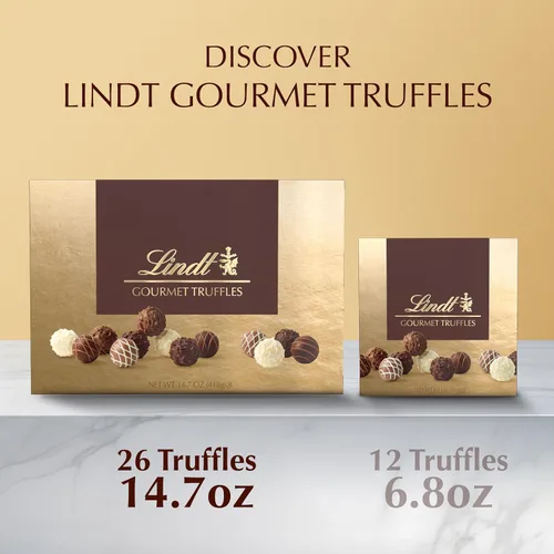 Vista 9 de Lindt Gourmet Truffles - Caja de regalo surtida de dulces de chocolate, 14.7 onzas