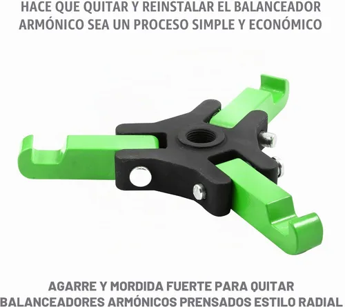 Vista 5 de OEMTOOLS 25090 Kit de extractor de equilibrador armónico, extractor ajustable de 3 mandíbulas que se adapta a la mayoría de vehículos de modelos