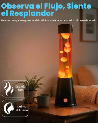 Vista 3 de AONESY Lámpara de movimiento líquido con control remoto y temporizador de 12 horas, luz nocturna que cambia de 17 colores, lámpara de mesa LED