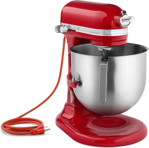 Vista 9 de KitchenAid KSM8990CU Mezclador comercial de encimera de 8 cuartos de galón, 10 velocidades, impulsado por engranajes, contorno plateado Plateado