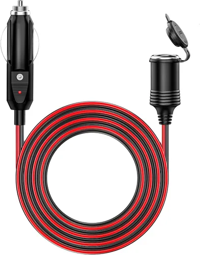 Vista 8 de KEWIG - Cable de extensión para encendedor de cigarrillos de coche de 12/24 V, 4.9 pies, 16 AWG Auto DC Power Plug Connector Heavy Duty Cigarette