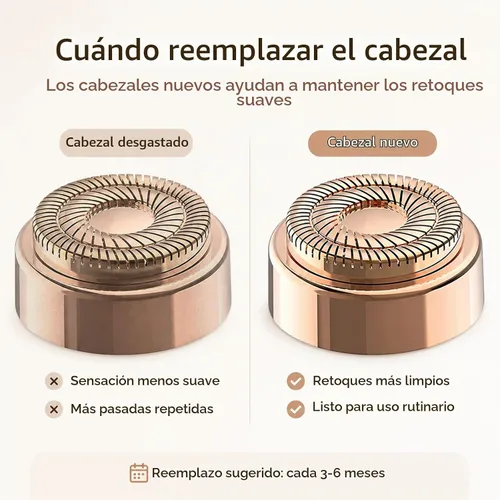 Vista 7 de Cabezales de repuesto para Flawless Generation 2, compatibles con el removedor de vello facial impecable Finishing Touch para mujeres, cuchillas