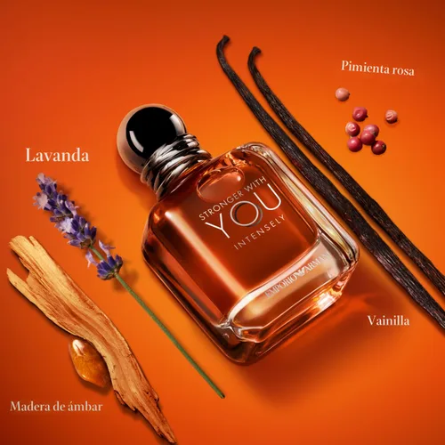 Vista 2 de Armani Beauty - Más fuerte contigo intensamente - Colonia para hombre - Fragancia Fougère Ambery Woody para hombre - Pimienta rosa, lavanda, notas