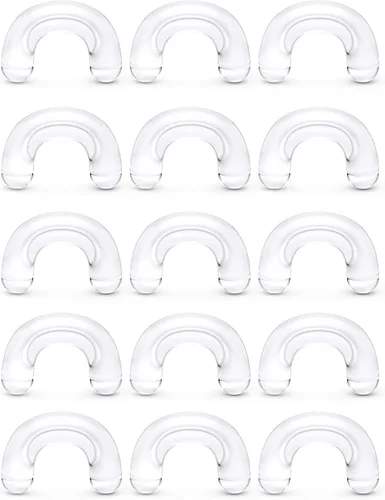 Vista 23 de Cisyozi 16G 14G 12G 10G 8G 6G 4G 2G Kit de Estiramiento de Retenedor de Tabique de Plástico Hipoalergénico Anillos de Tabique en Forma de U Pincher