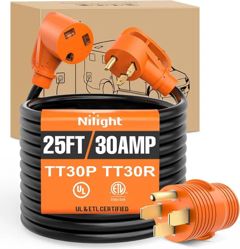 Vista 71 de Nilight Cable de Extensión para Secadora EV de 15 Pies 3 Clavijas 30 Amperios NEMA 10-30P 10-30R Cable de Extensiones Antiguas Servicio Pesado Cable