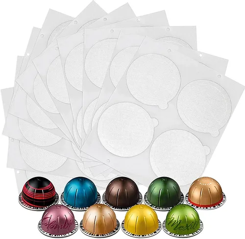 Vista 7 de Clinuse Tapas de aluminio con sellos para cápsulas Nespresso Vertuo, 100 piezas reutilizables, compatibles con Nespresso Vertuoline Vertuo