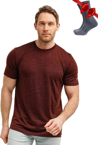 Vista 14 de Camiseta 100% de lana merino para hombre - Camiseta interior de capa base Tinta negra