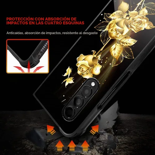 Vista 3 de DAIZAG Funda compatible con Samsung Galaxy Z Fold 3 5G, protección completa, a prueba de golpes, antiarañazos, funda de poliuretano termoplástico