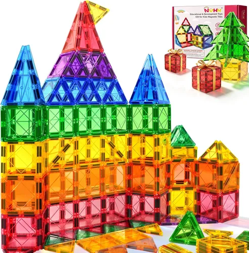 Vista 9 de NVHH 100 bloques magnéticos de azulejos para niños de 3 a 5 4 a 8 años