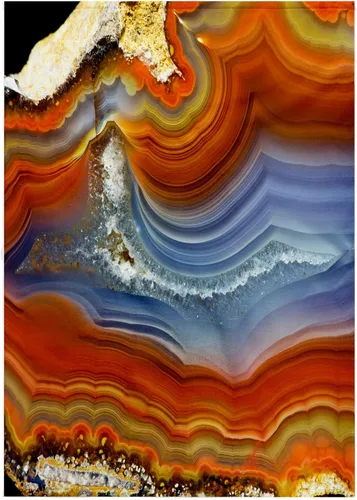 Vista 7 de 3dRose Banded Agate, Quartzsite, Orange and Blue 11x12 Wash Cloth for Face and Body
