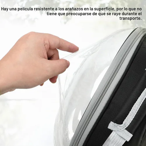Vista 5 de Rypet - Mochila portadora para pájaros, jaula de viaje para loros con bandeja (negro)