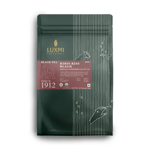 Vista 11 de Luxmi Estates African Rose - Té de rosa orgánico de hibisco (25 bolsas de té), sin cafeína, para desintoxicación, limpieza y digestión, con té