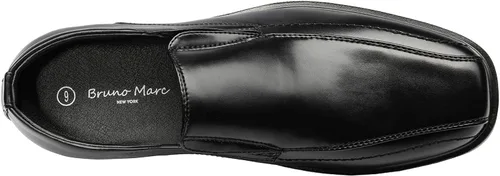 Vista 5 de Bruno Marc Mocasines de vestir forrados de cuero para hombre