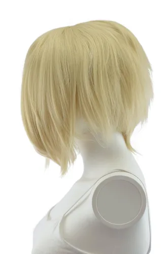 Vista 2 de Epic Cosplay Afrodita Rubio natural en capas corto Anime peluca 15 pulgadas (21NB)