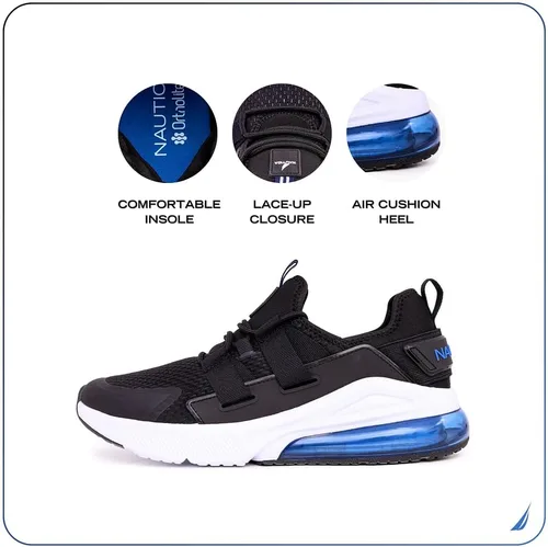Vista 2 de Nautica Tenis deportivos para hombre Air Cushion con cordones Calzado deportivo ligero y cómodo para uso diario y entrenamiento de fitness