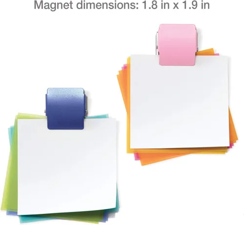 Vista 7 de Clips magnéticos extra fuertes para refrigerador y más, color azul grande, paquete de 3